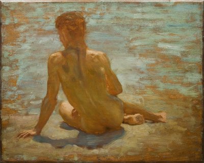 Sketch of Nude Youth (Study for Morning Splendour) by Henry Scott Tuke